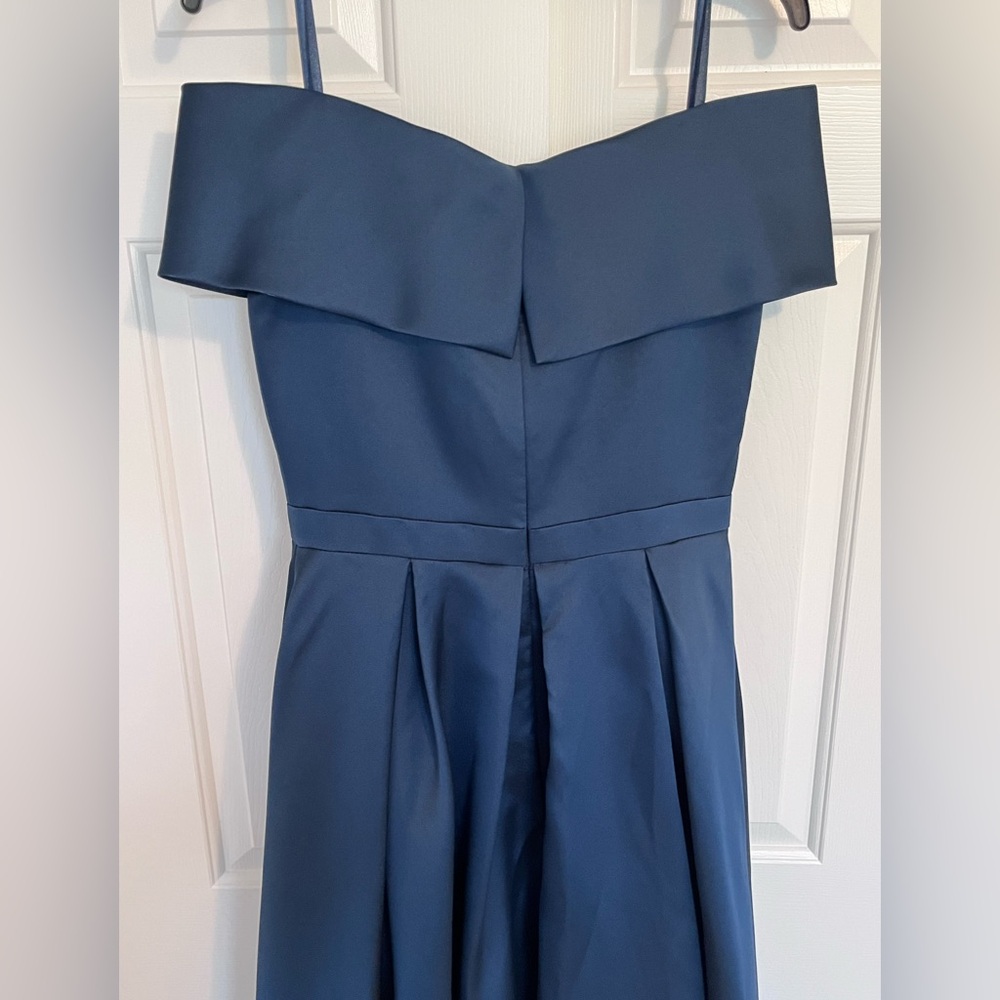 Xscape Women's Sweetheart-Neck High-Low Ballgown, Midnight Blue, size 6, worn 1x - Picture 11 of 13